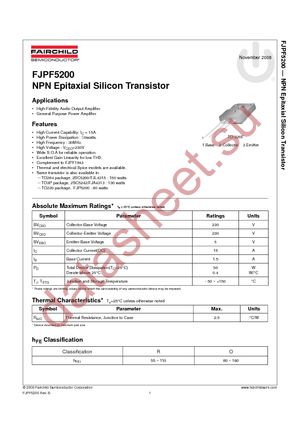 FJPF5200RTU datasheet  